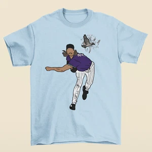 Randy Johnson Hits A Bird T-Shirt - Picture 1 of 9