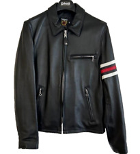 Stussy Schott leather jacket Supreme collaboration limited size L black