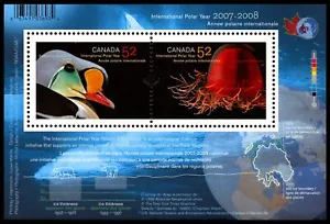 Canada Stamps Souvenir Sheet of 2, International Polar Year, #2205b MNH - Bild 1 von 1
