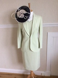 Jacques Vert Kleid und Jacke Größe 10 einmal getragen für Hochzeit Hols - Bild 1 von 12