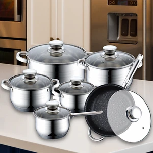Royalty Line Topfset 12tlg mit Marmorpfanne Induktion Gas Elektroherd rostfrei - Bild 1 von 1