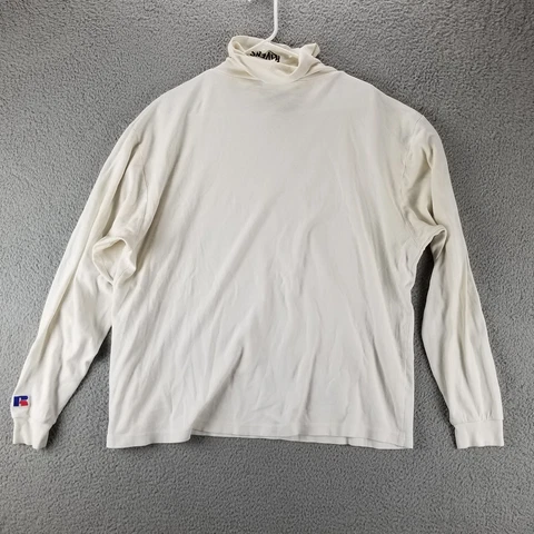 Vintage 90s Russell Athletic Baltimore Ravens Turtle Neck Sweater XL USA Flaw Cover