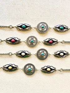 Collar/gargantilla concho del suroeste | Gargantilla Navajo Bead | | Vaquera punzante | - Imagen 1 de 13