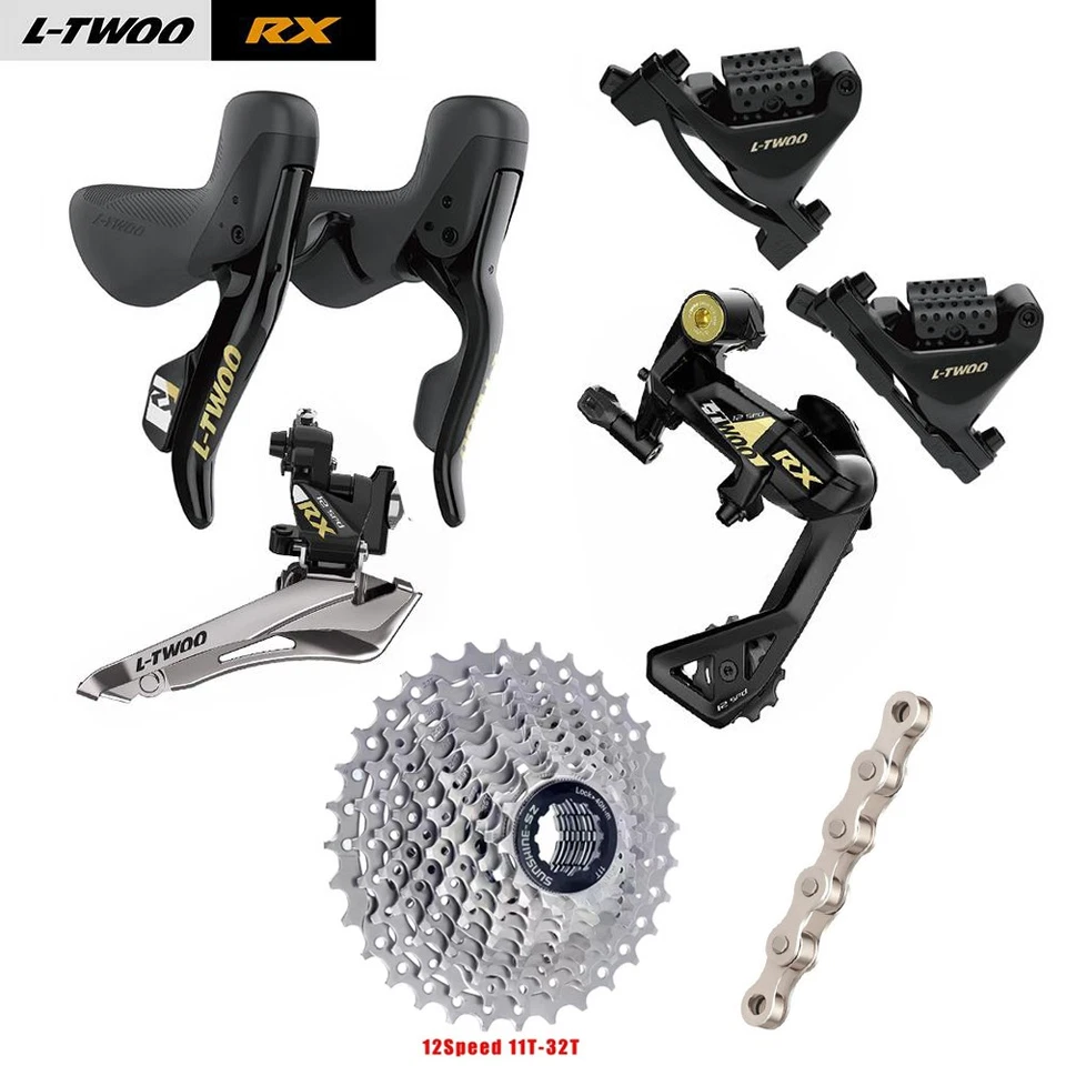 LTWOO RX 2x12 Speed Hydraulic Road Bike Groupset Shifters Derailleurs Components - Image 1 of 4