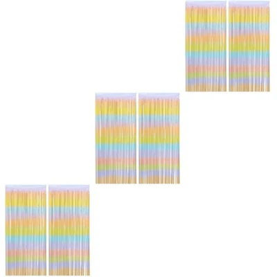  3pcs 2 Säcke exquisiter Fransenvorhang Buntes Party angehender Hintergrund - Bild 1 von 4