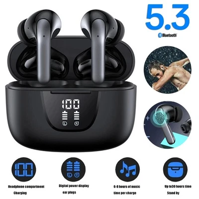 Wireless Bluetooth 5.3 Earbuds Headphones For iPhone Samsung Galaxy Android 2025 - Image 1 of 4
