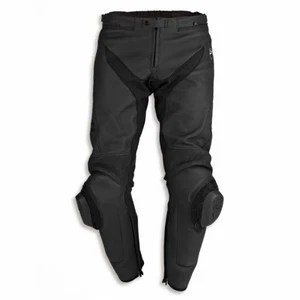 Genuine Ducati Sport C4 Black Leather Motorcycle Pants for Men 9810897 - Picture 1 of 3