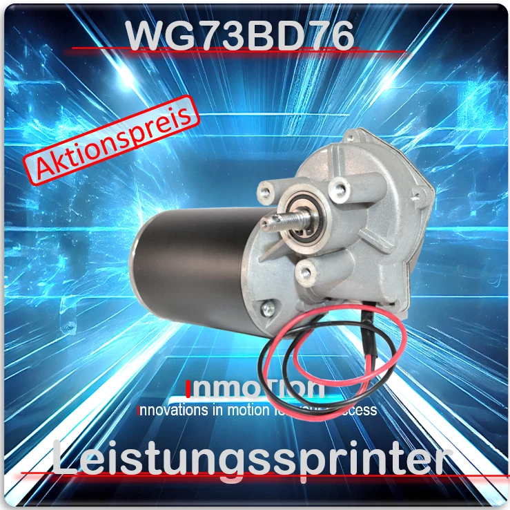 12V Gleichstrommotor Getriebemotor Universal 60U/min,100W, M8 Welle: WG73BD76-M8 - Bild 1 von 4