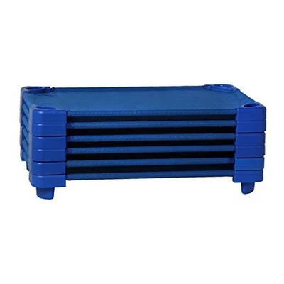  Guardería apilable de alta resistencia tamaño estándar 52" L para cunas azules estándar (52" L) Foto 1 de 4