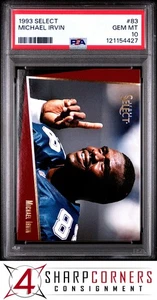 1993 SELECT #83 MICHAEL IRVIN COWBOYS HOF PSA 10 - Picture 1 of 2