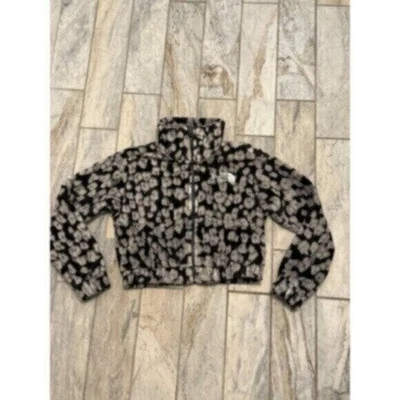 The North Face girls youth small 7/8 black/gray fleece jacket - Image 1 of 4