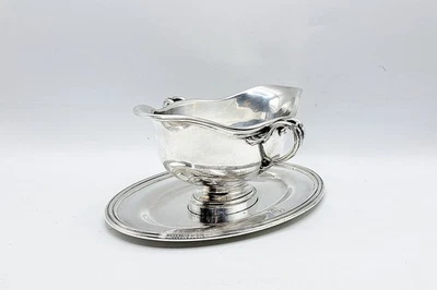 Magnifique Saucière et sa Doublure Christofle Couronne de Marquis Métal argenté - Photo 1/4