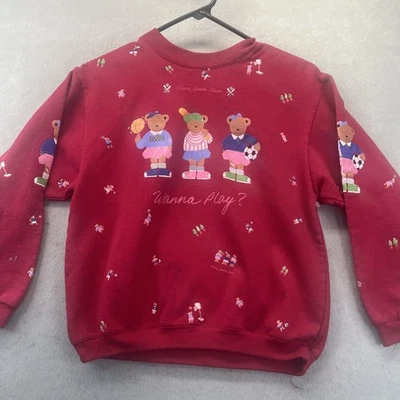 Sudadera Hello Teddy Spumoni L Beary Sports Club Vintage Pintura Hinchada Allover Foto 1 de 4