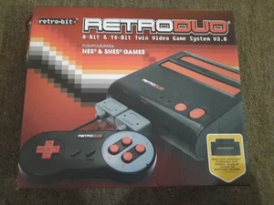 RETRO DUO 2 In 1 NES & SNES 8-Bit 16-Bit Twin Video Game System V3.0 - Picture 1 of 6