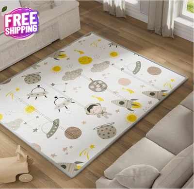 Alfombra De Juego Para Bebe Tapetes De Algodon Para Gatear Plegables No Toxicos - Изображение 1 из 4