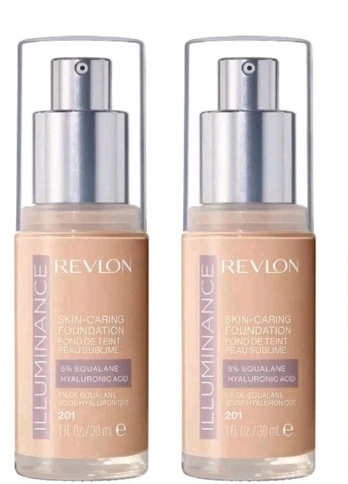 2 Revlon Illuminance Skin-Caring Liquid Foundation 201 Creamy Natural  - Image 1 of 1