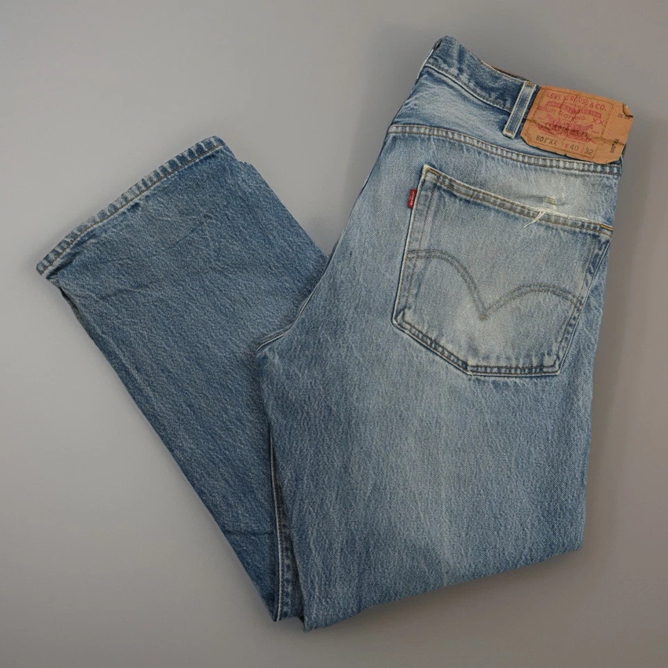 Y2K VTG Levi’s 501 XX Jeans Mens 40X32 (38X29)  Blue Denim Light Wash Pants - Image 1 of 4