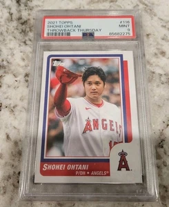 Topps TBT #116 2021 Shohei Ohtani PSA 9 Throwback Thursday TBT Angels Dodgers  - Imagen 1 de 3