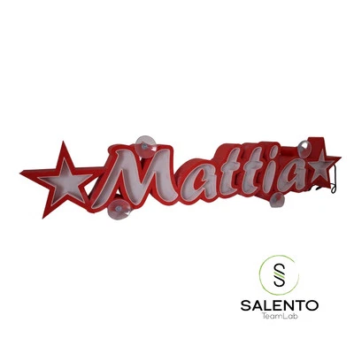 Lampada 3D led Scritta luminosa Personalizzabile_________leggere la descrizione  - Immagine 1 di 2