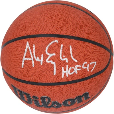 Baloncesto Alex English Denver Nuggets Firmado Wilson Serie Auténtica con Insc de patio Foto 1 de 3