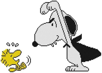 CROSS STITCH+ CRAFT PATTERN Woodstock Bird Snoopy Halloween Vampire Laugh Scare - Image 1 of 4
