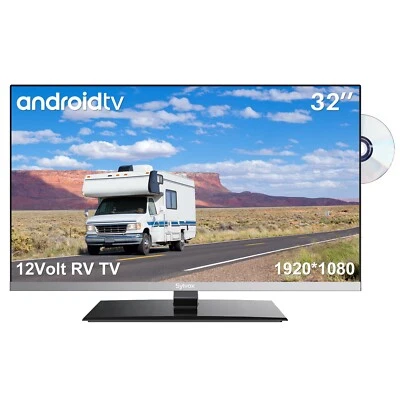 SYLVOX 12/24 Volt TV 32 inch RV TV 1080P Full HD Smart TV with APP Store Camper - Image 1 of 4