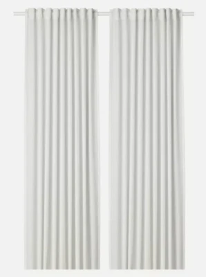 Par de cortinas de red blancas Ikea Hilja 145 cm de ancho X 300 cm caída nuevas