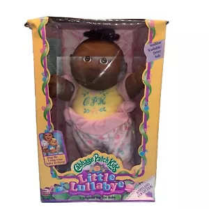 Vtg Cabbage Patch Kids Little Lullabye African American Doll Hasbro Damaged Box - Picture 1 of 7