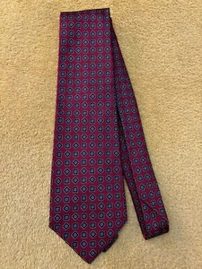 Ralph Lauren Polo Silk-Repp Tie Red w/ Woven Figures Made in USA 4 x 56 LNWOT - Picture 1 of 12