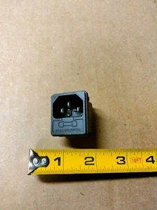 AC Power Socket 10A/250V w/ Fuse 10A IEC320 C14 Inlet Male Power 3 Pins - Picture 1 of 8