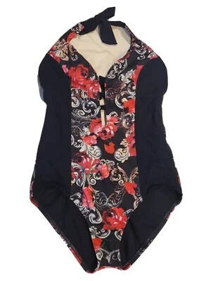 Vintage Guess Floral One Piece Bathing Suit - Size L - Image 1 of 4