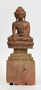 18th Century, Shan, Antique Burmese Wooden Buddha - Picture 1 of 13