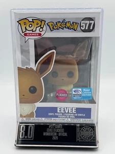 Pokemon - Eevee 577 FLOCKED (Wondercon Limited Edition) PGS 8/10 Funko Pop! - Picture 1 of 6