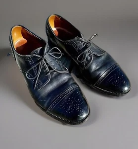 ALLEN EDMONDS Men Dress Shoes Sanford Cap-Toe Black Sz 11 C Made In USA - Picture 1 of 12
