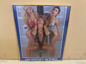 Vtg Retro 80's “HEAVENLY BODIES” Sexy Ladies Workout Poster Man Cave 20x16” - Picture 1 of 6
