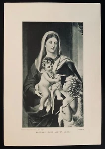 Madonna Child and St. John Roeseler Brown's Famous Pictures Vintage Print - Picture 1 of 2