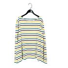 Seasalt Ecru Green Burgundy Striped Long Sleeve Jersey Sailor T-Shirt - Size 20