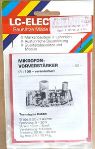 Low-noise Microphone pre-amplifier kit L53 - DIY- New - Picture 1 of 5
