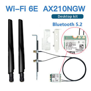 mini M.2 Desktop kit Antennas Set for WiFi 6E Intel AX210NGW Wifi Bluetooth Card