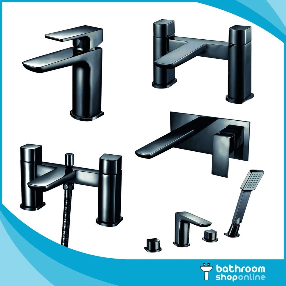 BATHROOM SHOP ONLINE Black Bathroom Taps Basin Taps Bath Taps Wastes & Wall Mounted Taps-Best Quality