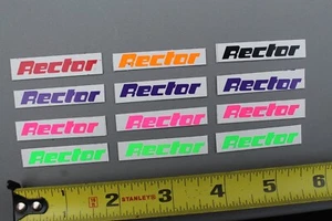 Rector Skateboard Pads Neon Pink Green 70's OG Skateboarding STICKER - Lot of 12 - Picture 1 of 9
