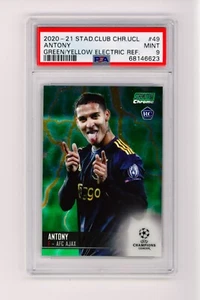 2020-21 Antony Topps Stadium Club Chrome Green/Yellow Refractor Rookie /75 PSA 9 - Picture 1 of 3