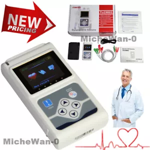 TLC9803 3 Channel Holter 24h ECG Analyzer EKG Recorder USB PC Software - Picture 1 of 10