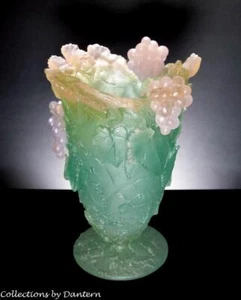 Jarrón de vid de cristal Daum Pate de Verre - Imagen 1 de 12