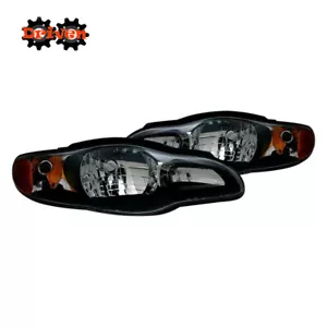 For 00-05 Chevy Monte Carlo Black Headlights w/ Amber Refector Upgrade Lamp Pair - Picture 1 of 1