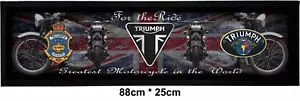 Triumph Motorcycles Rubber Backed Bar Mat Rocket 3 Speed Triple Boulevard - Picture 1 of 5