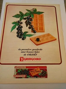 PUB Gaufrette Gringoire Cassis Advert Print 1966 - Imagen 1 de 1