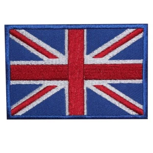 Union Jack Vereinigtes Königreich Landesflagge Aufnäher Aufbügeln Aufnähen bestickt - Bild 1 von 1