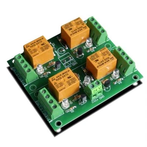 Tarjeta de relé de 4 canales (placa) para automatizaciones industriales - 24 V - Imagen 1 de 1