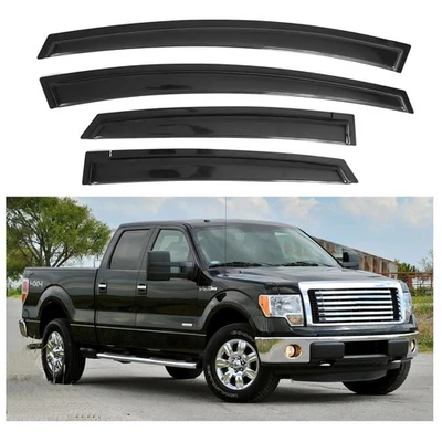 Custom Fit Rain Guards for 2009-2014 Ford F-150 & SVT Raptor - Easy Installation Foto 1 de 4
